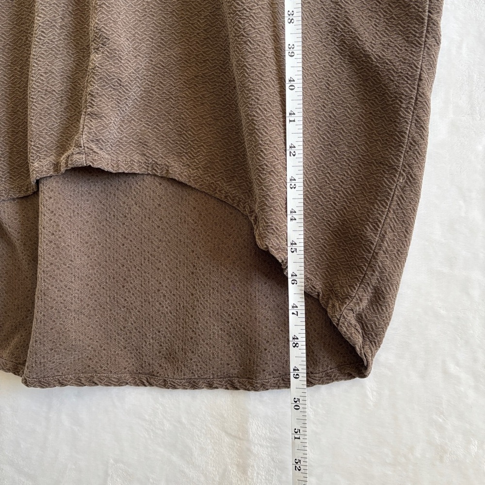 neve & hawk brown textured midi dress size small - Picture 6 of 10